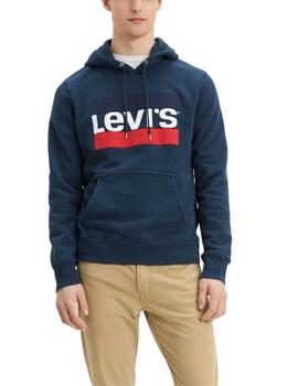 Sudadera Levis con capucha de hombre azul marino