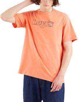 Camiseta Levis Relaxed Graphic Tee Logo Outline Coral Quartz