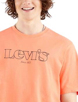 Camiseta Levis Relaxed Graphic Tee Logo Outline Coral Quartz
