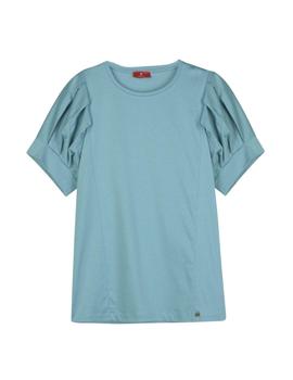 Camiseta Lion of Porches de algodón mercerizado turquesa