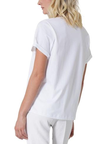 Camiseta Lion of Porches de algodón blanca de mujer