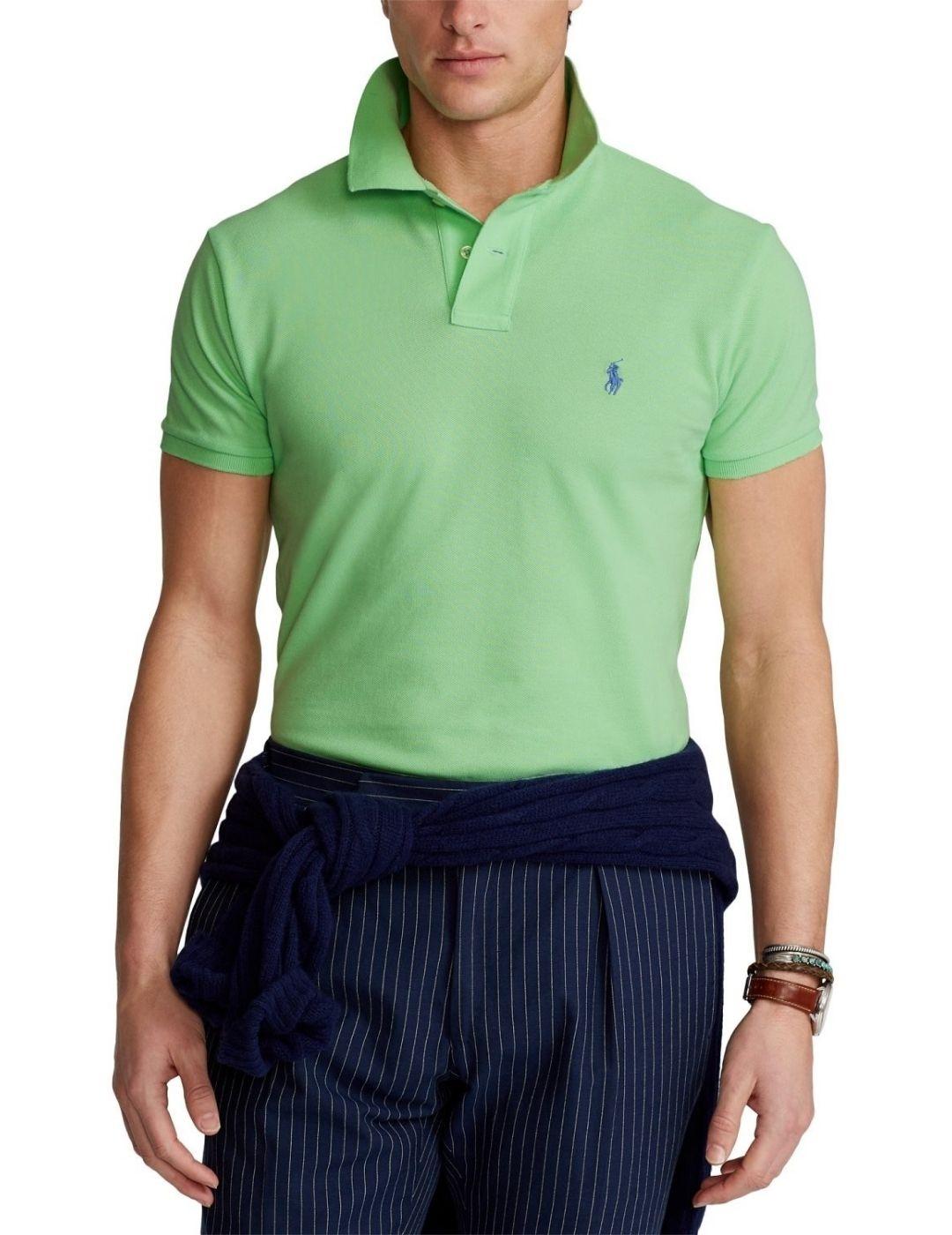 Polo de Polo Ralph Lauren Slim Fit manga corta verde lima