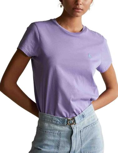 Camiseta Polo Ralph Lauren básica de mujer malva