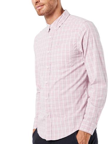 Camisa Dockers de algodón rosa para hombre slim fit