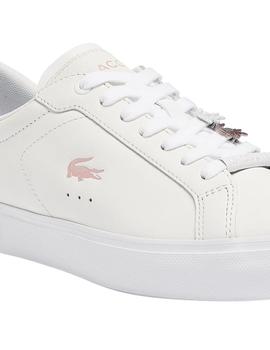 Zapatillas Lacoste Powercourt de piel de mujer