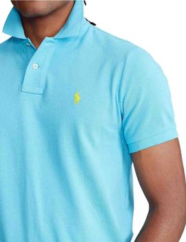 Polo de Polo Ralph Lauren Slim Fit manga corta azul