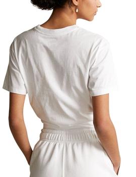 Camiseta Polo Ralph Lauren con logotipo big fit blanca