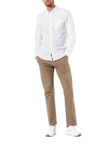 Camisa Dockers de algodón rosa para hombre slim fit