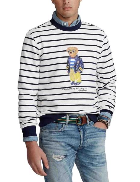 Sudadera Ralph Polo Bear de rayas hombre