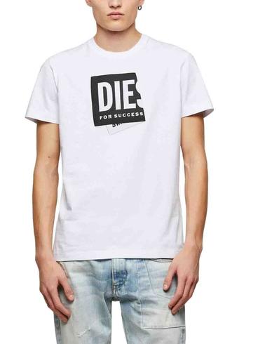Camiseta Diesel T-Diego-Lab con aplique de algodón doblado