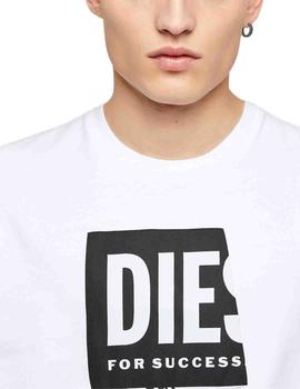 Camiseta Diesel T-Diego-Lab con aplique de algodón doblado