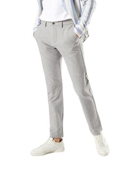 Pantalón Dockers Alpha Slim Chino de hombre microcuadro gris