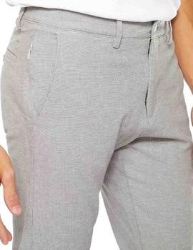 Pantalón Dockers Alpha Slim Chino de hombre microcuadro gris