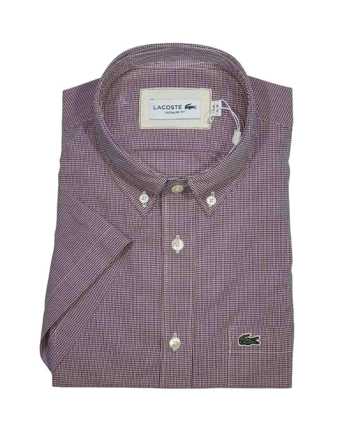 Camisa Lacoste regular fit de algodón de manga corta