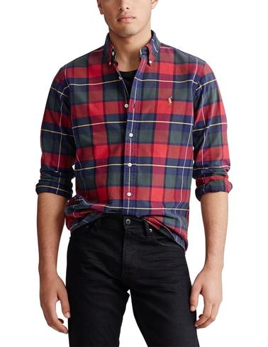 Camisa Polo Ralph Lauren manga larga oxford a cuadros hombre