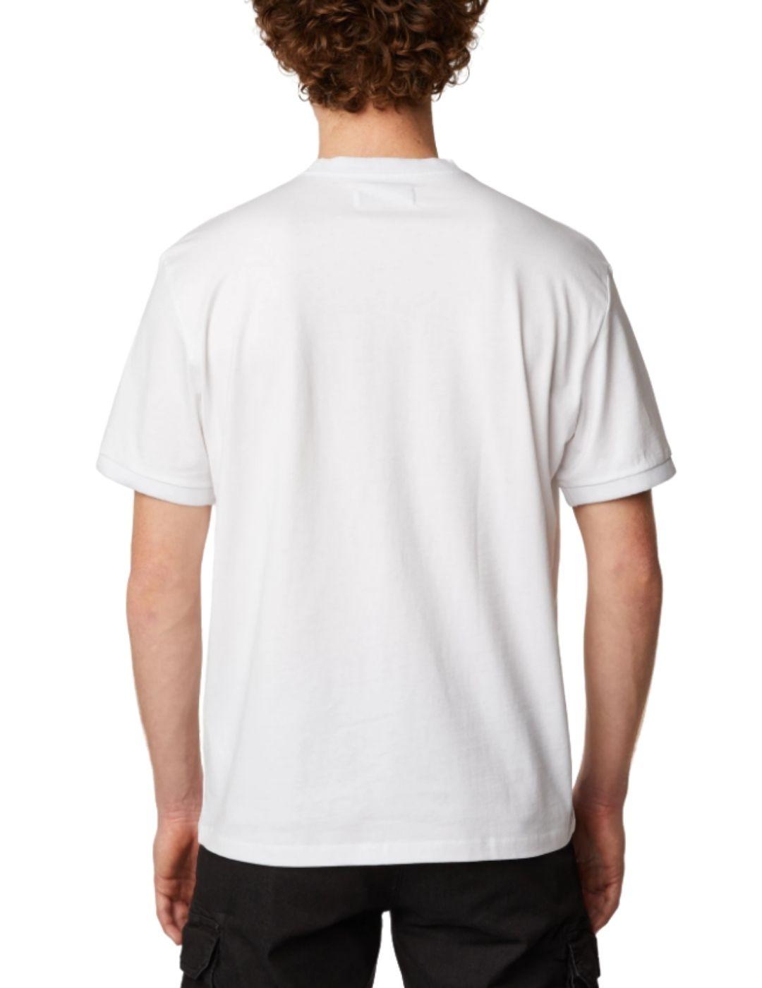 Camiseta Gas Jeans Dharis/r de algodón orgánico blanca