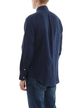 Camisa Polo Ralph Lauren de lino de hombre slim fit marino