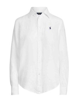 Camisa Polo Ralph Lauren de mujer de lino blanca relaxed fit