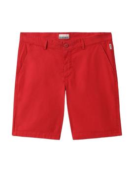 Pantalones cortos Napapijri Nakuru chinos rojo de hombre