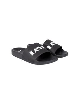 Chanclas Levi's® June Sliders negras de mujer