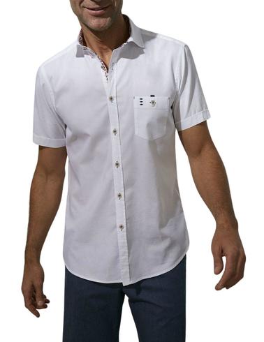 Camisa Florentino de manga corta slim fit blanca