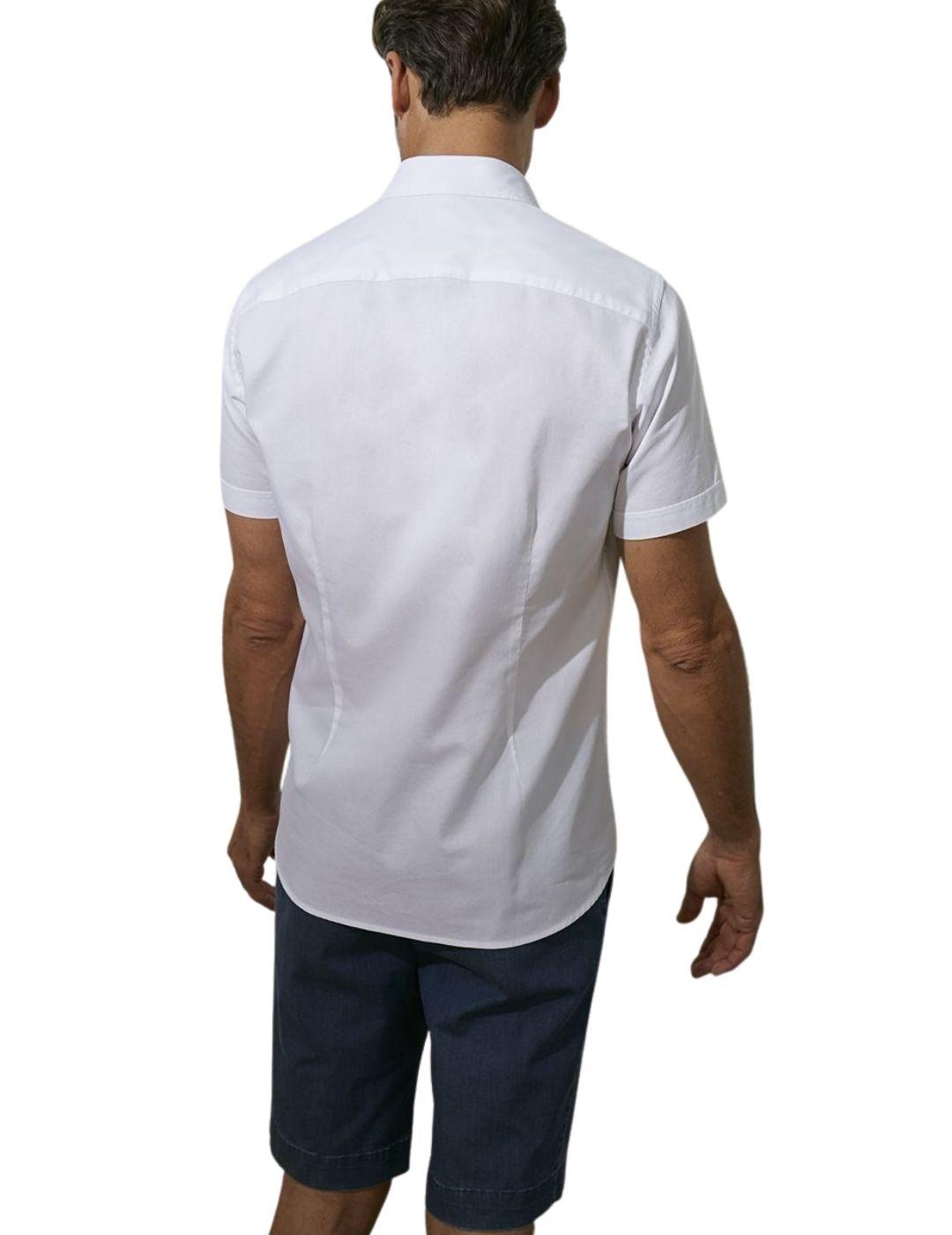 Camisa Florentino de manga corta slim fit blanca