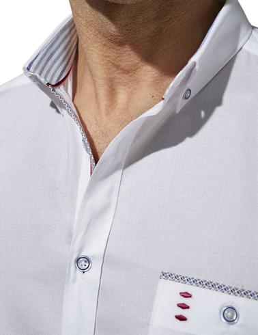 Camisa Florentino manga larga slim fit para hombre