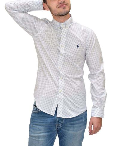 Camisa Polo Ralph Lauren con microdibujo slim fit de hombre