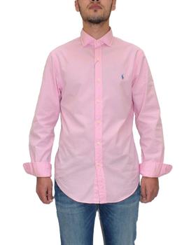 Camisa Polo Ralph Lauren de popelin rosa de hombre slim fit