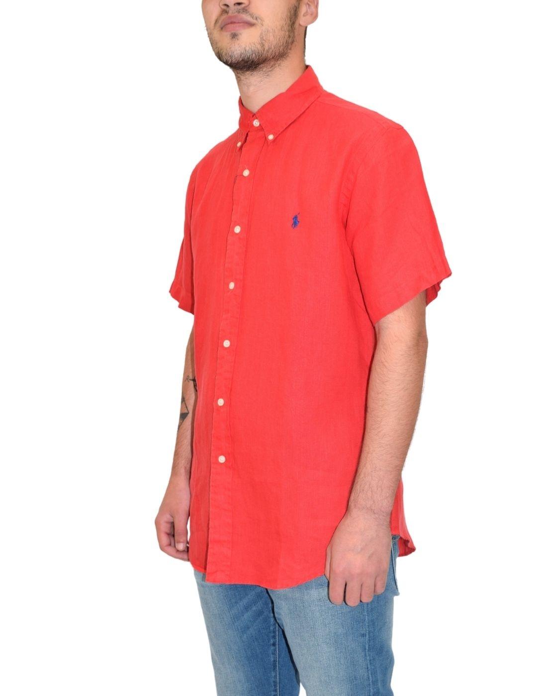 Camisa Polo Ralph Lauren de hombre de lino de manga corta