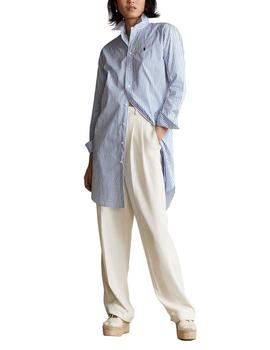Vestido camisero Polo Ralph Lauren a rayas con cinturón