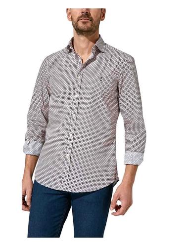 Camisa Florentino slim fit con estampado geométrico hombre