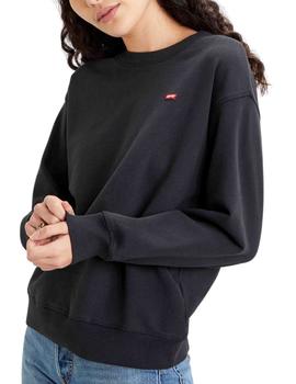 Sudadera Levis Standar de cuello redondo de mujer negro