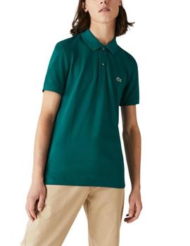 Polo Lacoste L1212 verde botella manga corta para hombre