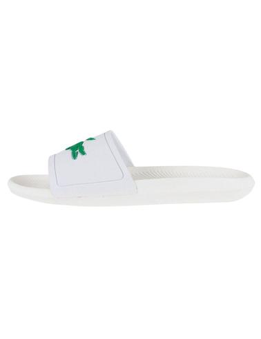 Chanclas Lacoste cocrodilo grande de mujer blancas