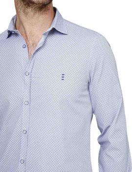 Camisa Florentino estampada slim fit manga larga