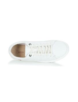 Zapatillas Levi's® Vernon de cuero para hombre blancas