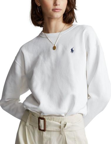 Sudadera Polo Ralph Lauren básica blanca de mujer