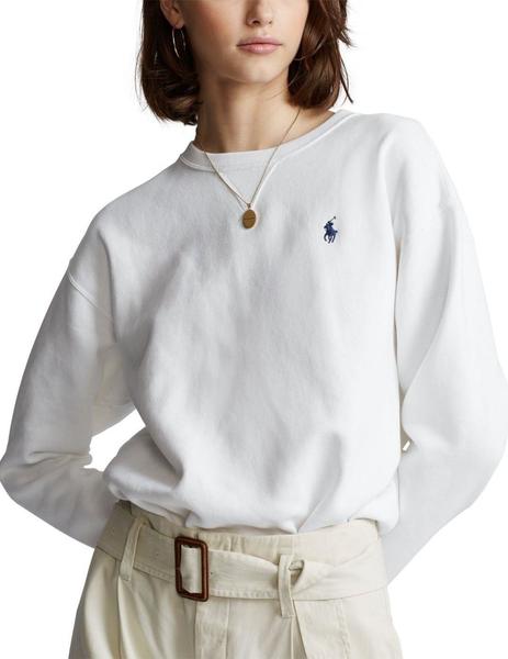 Sudadera Polo básica blanca de mujer