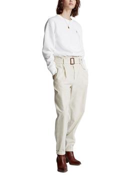 Sudadera Polo Ralph Lauren básica blanca de mujer