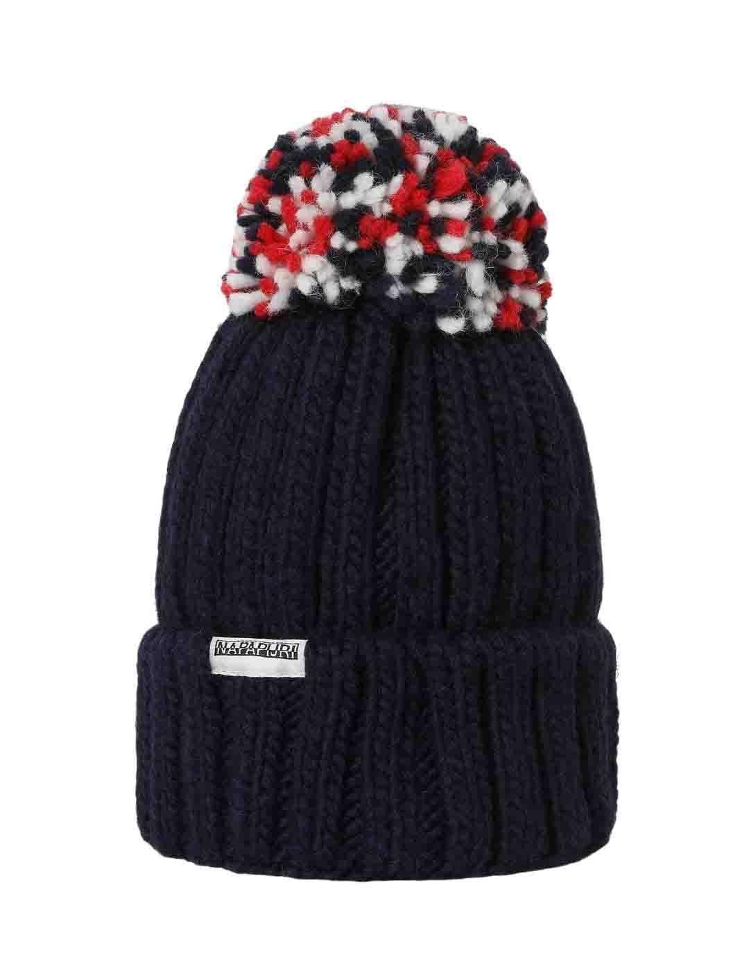 Gorro Napapijri Semiury con borla tricolor