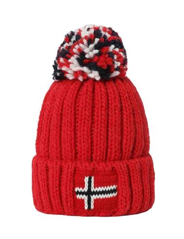 Gorro Napapijri Semiury con borla tricolor