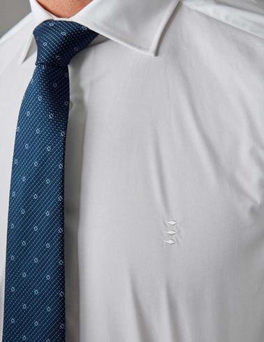 Camisa Florentino de algodón slim fit blanco