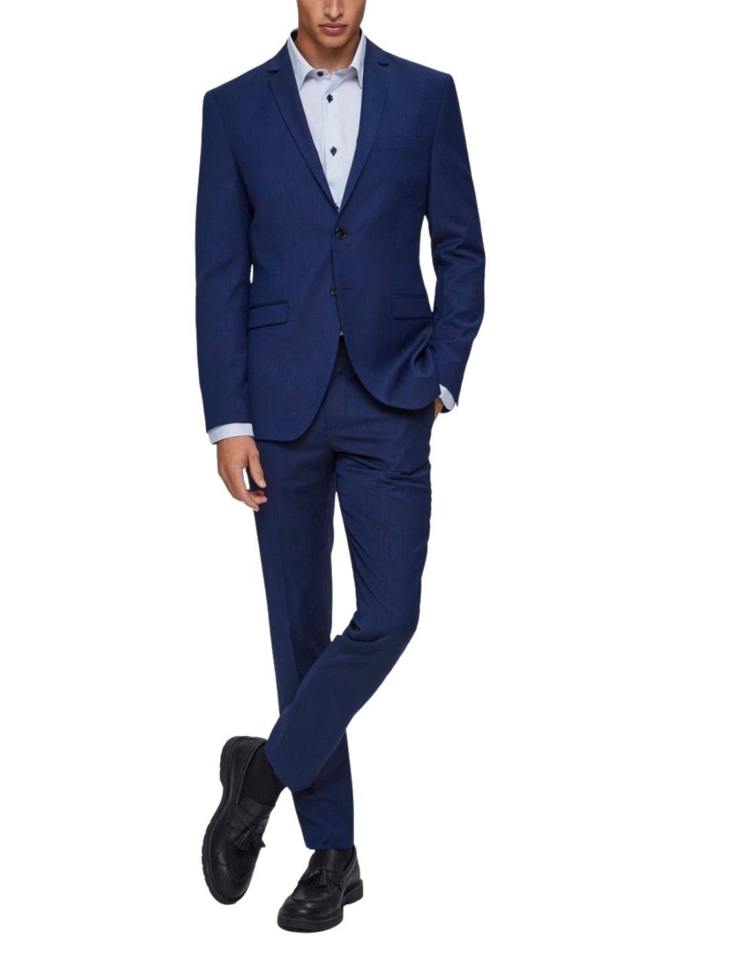 Blazer Selected Homme de corte Slim Fit azulón de hombre