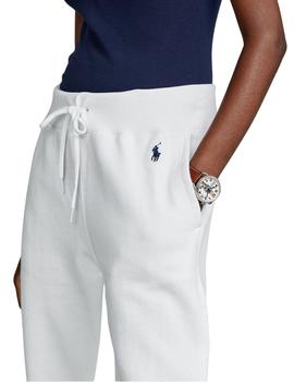Pantalón de chándal Polo Ralph Lauren blanco de mujer