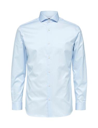 Camisa Selected Homme slim fit celeste de algodón hombre