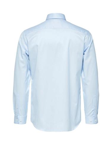 Camisa Selected Homme slim fit celeste de algodón hombre