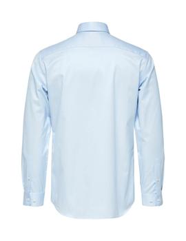 Camisa Selected Homme slim fit celeste de algodón hombre