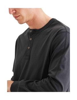 Camiseta Dockers de manga larga con botones para hombre gris
