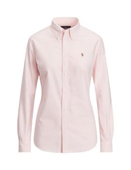 Camisa Polo Ralph Lauren de oxford a rayas slim fit rosa